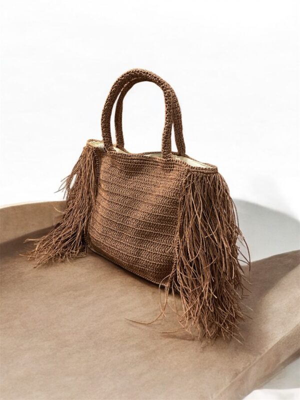 Raffia Fringe Tote