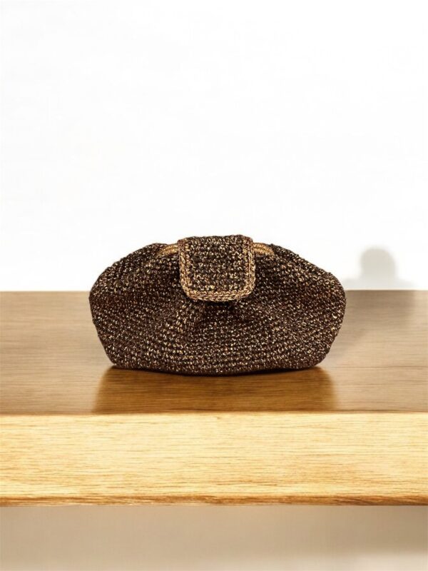 Woven Metallic Clutch - Image 2
